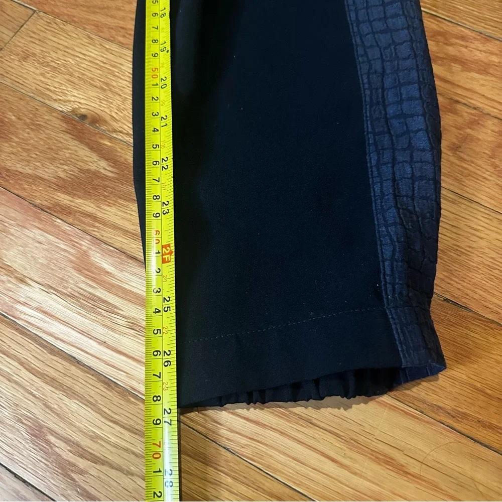 Vince Men’s Black Silk Side Seam Jogger Pants Small‎ Snakeskin Elastic Waistband